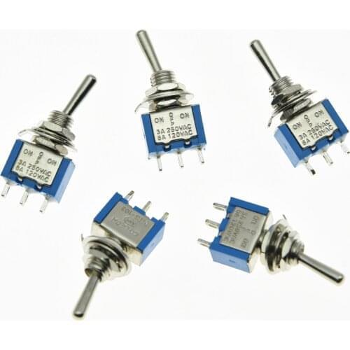 10x SPDT Guitar Mini Toggle Switch 3 Position ON/OFF/ON 3 PIN Car/Boat Switches