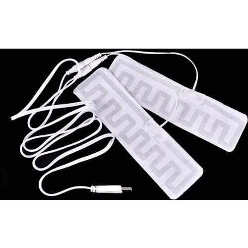 2pcs/lot 5V USB Heated Socks Insoles Shoulder Arm Hand Knee Waist Fiber Pads Electric Heated Gloves Carbon Fiber Heated Pads
