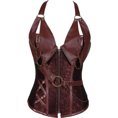 2020 Fashion Women Top Sexy Woman and Ladies modis Halter Neck Corsets Top Hollow Out 4 Steel Boned Slimming Body Shaper