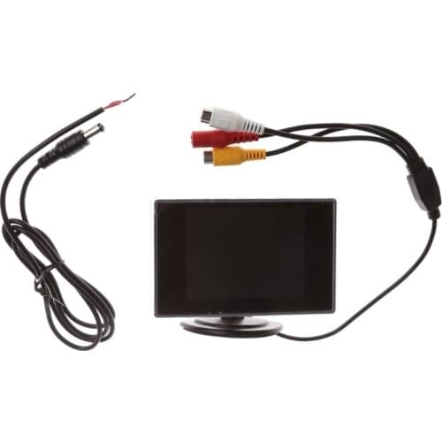 3.5" Mini TFT LCD Color Monitor Screen DVD VCD For Car Rear View Backup Camera