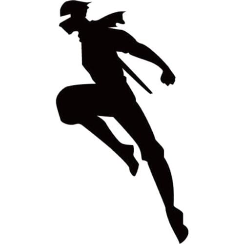 7.8cm*14.4cm NINJA Karate Fashion Vinyl Car Sticker Black/Silver Decals Car-styling S6-4054