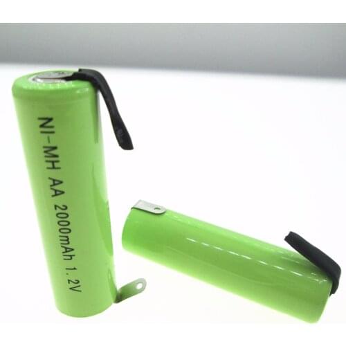 AA2000mah 1.2V AA 2000mah 1.2V Rechargeable battery AA2000mah1.2V NO.5 Ni-MH NiMH battery witrh leg 10PCS/lot