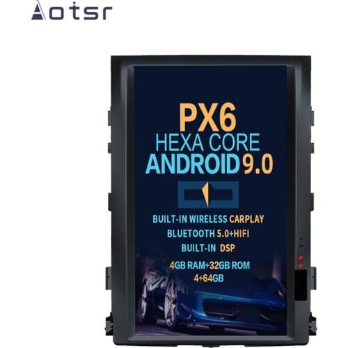 Aotsr Tesla 16“ Vertical screen Android 9.0 Car DVD Multimedia player GPS Navigation For Toyota Land Cruiser LC 200 2008-2015