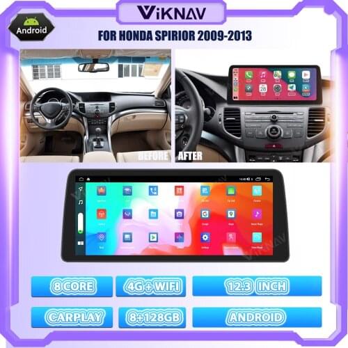 Car navigator For Honda Spirior 2009-2013 stereo 12.3 Inch Android Car GPS Navigation Audio Video Radio DVD Multimedia player