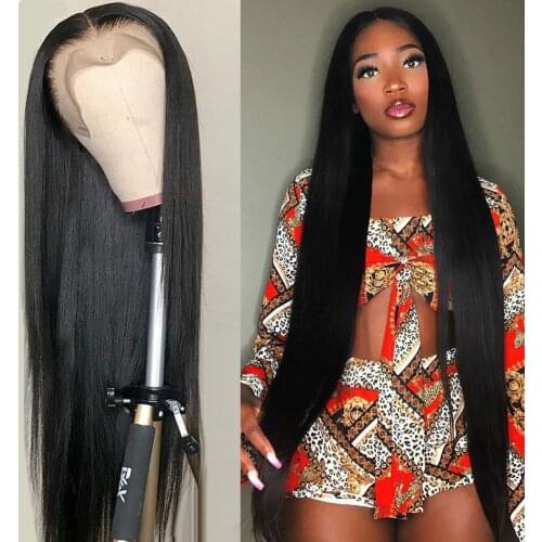 Brazilian Long Straight Wig 30 Inch Lace Front Wig 13x4 Straight Lace Front Human Hair Wigs for Women Pre Plucked With Baby Hair
