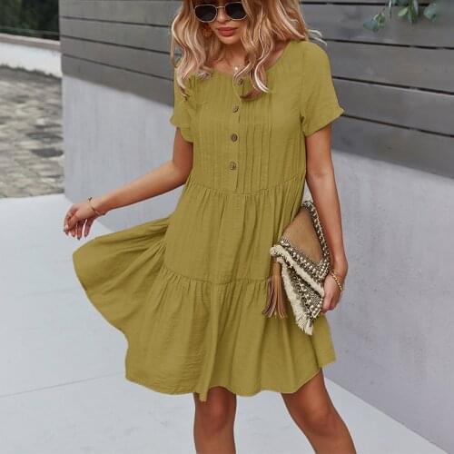 Careaymade Summer Short Sleeve Dresses
