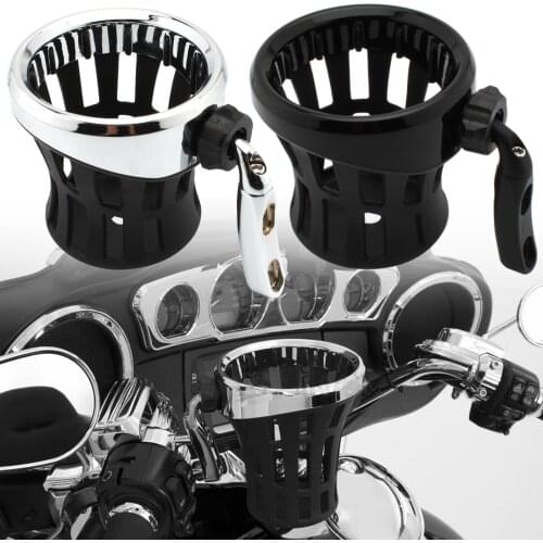Motorcycle Handlebar Mounted Drink Cup Driver Drink cup Holder For Harley Road King Electra Glide Sportster Dyna Softail 1996-UP