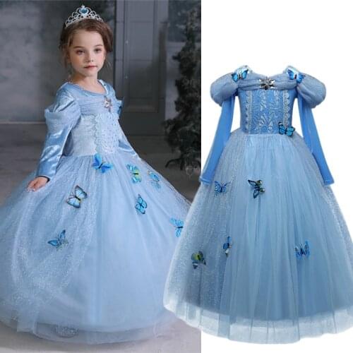 Kids Cosplay Dresses For Girls Princess Costume Christmas Birthday Party Disguise Clothes Children Halloween Fancy Dress Up