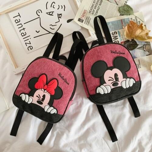 Disney Kids Minnie Mickey Mouse Backpack For Baby Girls Boys Cartoon Children Schoolbag For Kindergarten Boys Girls