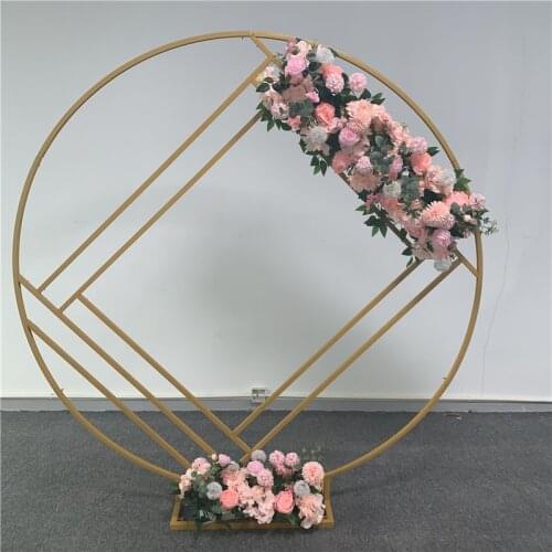 DIY Geometric Wedding Arch Mariage Backdrop Wrought Iron Creative Geometric Frame Stand Screen Stage Background Decoration
