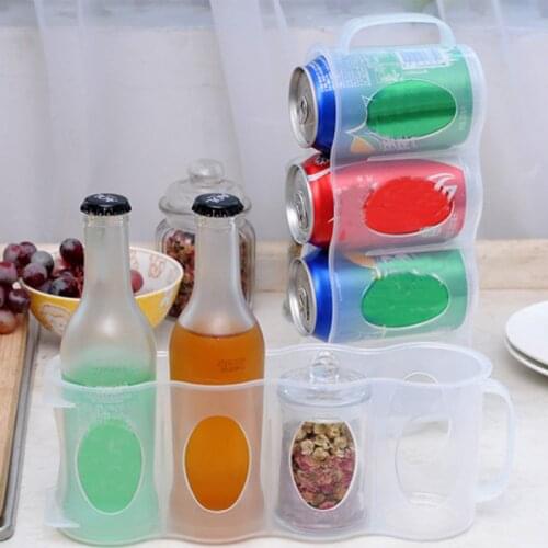 Refrigerator Storage Box Kitchen Accessories Cola Beverage Can Finishing Four Case Organizer Space-saving Kitchen Home Organizer