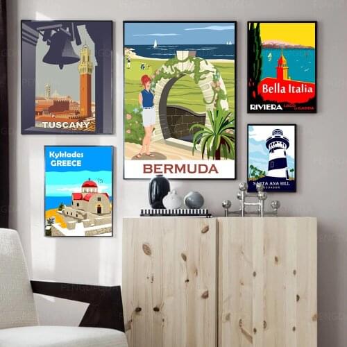 Hd Prints Tuscany Canvas Painting Wall Art City Landscape Poster Home Decoration For Living Room Modular No Framework Pictures