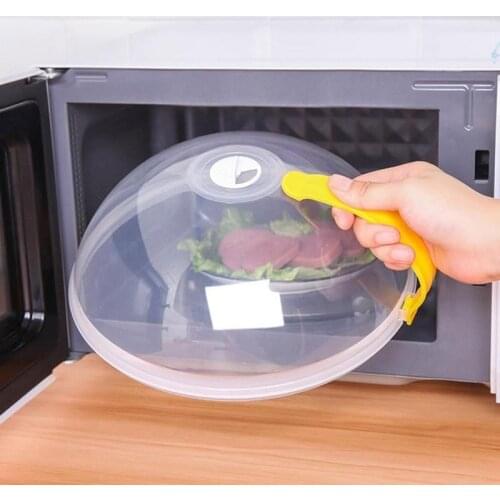 Microwave Food Anti-Sputtering Cover With Handle Microwave Splatter Cover Anti-splatter Microwave Guard Lid With Steam Vents