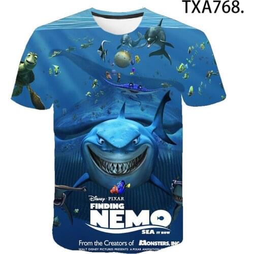 Summer Finding Nemo 3D Printed Cotton T Shirts Casual Men Women Children Short Sleeve Boy Girl Kids Streetwear Cool Tops Tee