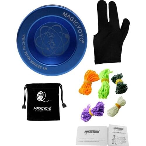 MAGICYOYO N8 Unresponsive Yoyo Alloy Aluminum Yo Yo + 5 Strings + Glove+Yoyo Bag