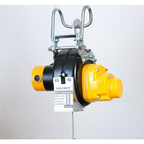 Miniature electric hoist 75kg wire rope suspension 220V fast hoist for household electrical appliances