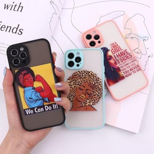 Fashion Creative Girl Shockproof Protection Phone Case For iPhone 11 12 Pro Max Mini X XR XS 7 8 Plus Matte Phone Cover Coque
