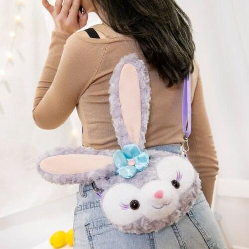 Disney Star Delu Cartoon Plush Bag Rabbit Messenger Bag Duffy Bear Messenger Bag Decorated Coin Purse girls gift