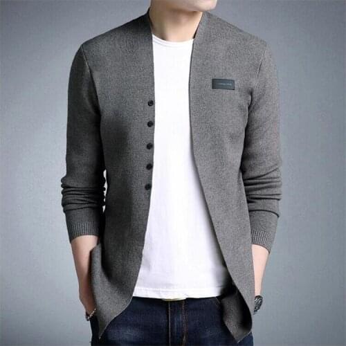 Men Thin Casual Knitted Mens Sweaters Cardigans Cotton Wool Sweater Men Clothes Autumn Winter New Casual Coat