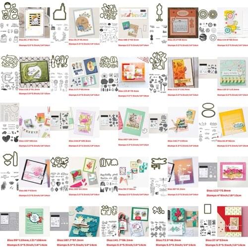 Dies and Stamps Set Round Oval Scallop Mini Banner Frame Bow-knot Girl Model Lipstick Critter DIY Scrapbooking 2021 New #1