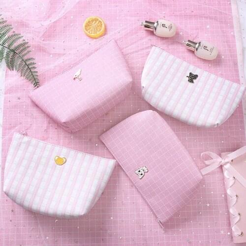 New Cartoon Cute Cosmetic Bags pink women make up bag With Cosmetics Pouchs For Travel Ladies Pouch Women Storage bag