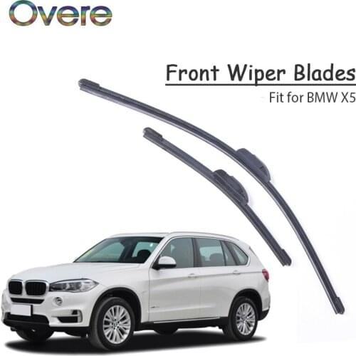 Overe 1Set Rubber Car Front Wiper Blade Kit For BMW X5 E53 E70 F15 X 5 Series 2017 2016 1999-2015 Vehicle Original accessories