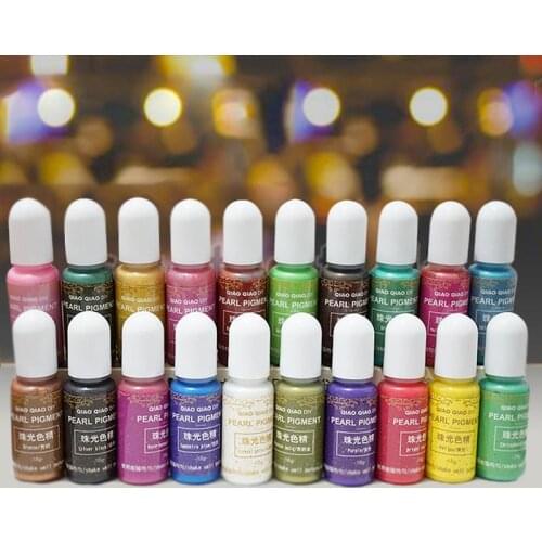 Pearlescent Color 20 type Pearlescent Mica Pigment Rainbow UV Resin Epoxy For Jewelry Cutting Dies Paper Decor DIY Crafts