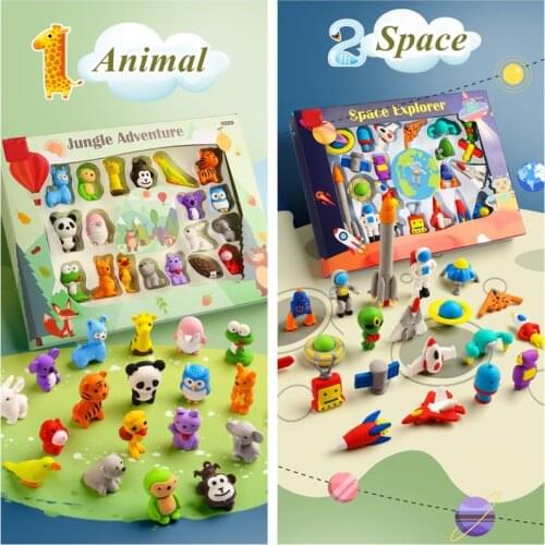 Funny Space Dinosaur Princess Eraser Suit Childrens Favor School Supplies Student Prize Kids Boys Girls Gift