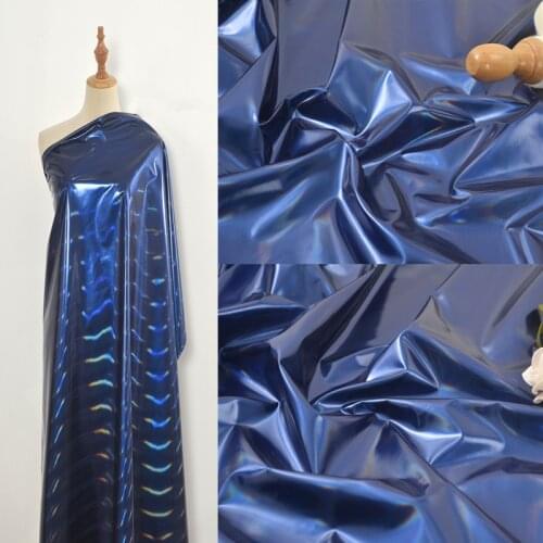 Tibetan Cyan Phantom Phu Leather Fabric Rainbow Film Mirror Colorful Reflective Clothing Down Jacket Cloth Waterproof