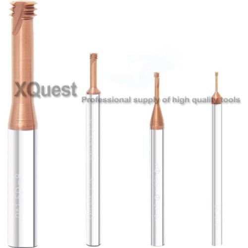 XQuest Solid Carbide Thread Mills Cutters UNF 1-72 2-64 3-56 4-48 6-40 8-36 10-32 CNC Unified Thread Milling Cutter 1/4 -28 3/8