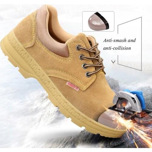 Safety Shoes Cap Steel Toe Safety Shoe Boots For Man Work Shoes Men Breathable Mesh Size 11 Footwear Wear-resistant DXZ0100