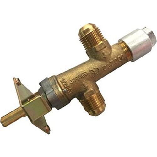 EARTH STAR 3/8"NPT(5/8UNF) inlet and outlet thread gas valve replacement for fire pit/gas grill