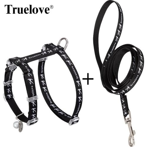 Truelove Pet Cat Harness Vest Adjustable with Safety Buckle Polyester Ribbon Multicolor Convenient, Comfortable Durab TLH3912