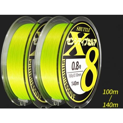 100M 140M X8 Upgrade Braid Fishing Line Super Strong 8 Braided Strands Multifilament Wear-resistant PE Line 15 18 20 22 28LB