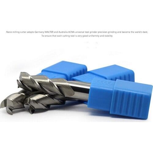 2pcs/ lot 8*24mm CNC carbide endmill,3 flute end milling cutter for aluminium, HRC55 tungsten steel cutter for aluminium