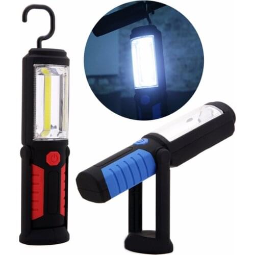 2019 New COB+LED USB Rechargeable Work Light Magnet Flashlight Hand Torch Lamp