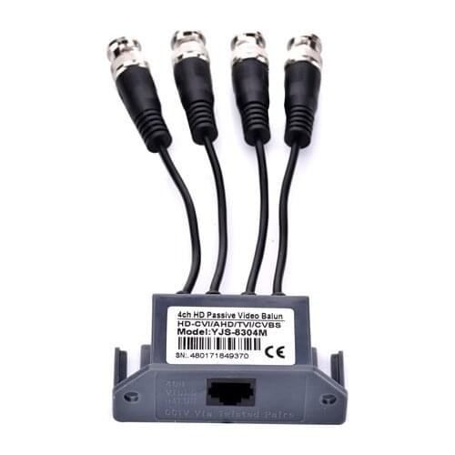 5Pcs/lot UTP 4Ch Passive Video Balun Transceive 4CH Channel Passive Video Balun receiver
