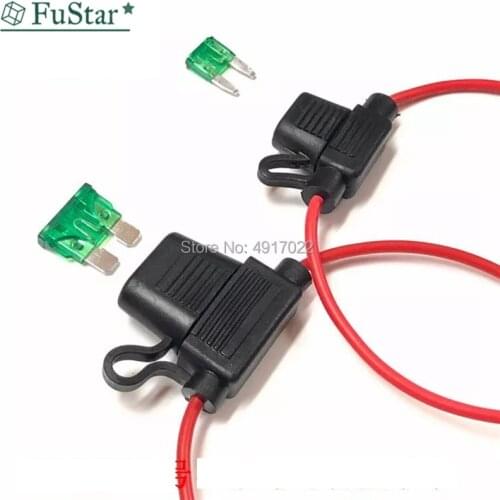 5PCS Waterproof Power Socket Medium Blade Type In Line Fuse Holders Fuse Car Replacement Fuses Car Fuse Socket 5A 10A15A 16AWG