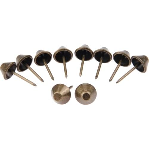 50Pcs 11*17mm Antique Bronze Upholstery Nails Jewelry Wooden Box Case Furniture Sofa Door Decorative Tack Stud Pushpin