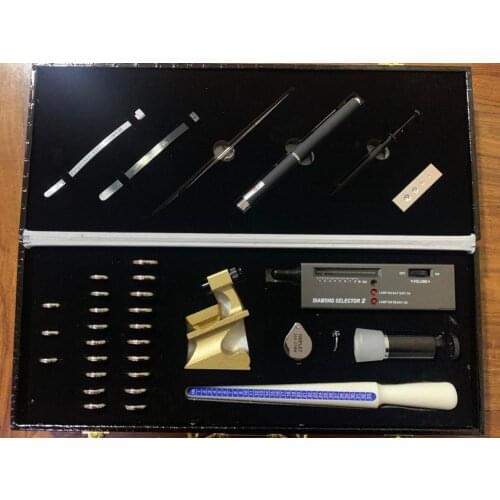 Diamond Inscription Lens Loupe Gem Tool Mini Portable Viewer Finger Ring Meter Gauge Measure Size Diamond waist code mirror