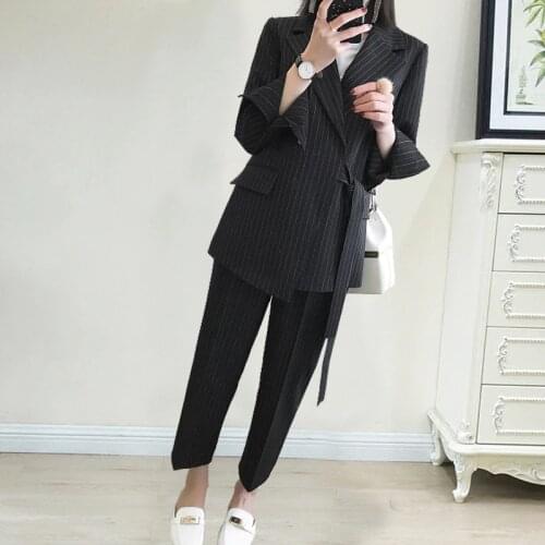 Women's Trouser Suits With Stripes ANRAEQI China