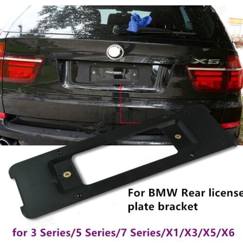Car Number Plate License Plate Frame Auto Accessories Car Rear License Plate Bracket with Screw for BMW X1 X3 X5 X6 3/5/7 Series