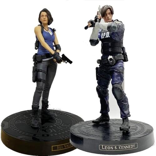 Jill Valentine Figure Biohazard RE:3 Jill Valentine Leon S Scott Kennedy Action Figure Statue Model Toy Doll Christmas Gift 28cm