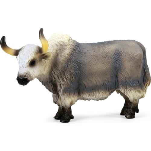 Simulation Bull OXEN Yak Animal Figurine Table Decor Educational Toys for Children Gift PVC Model Adult Kids Gifts