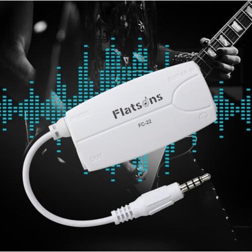 Guitar converter 3.5mm Output Guitar Bass to Smartphone Effect Interface Connection Adapter Audio Connector Fit for iPhone iPad