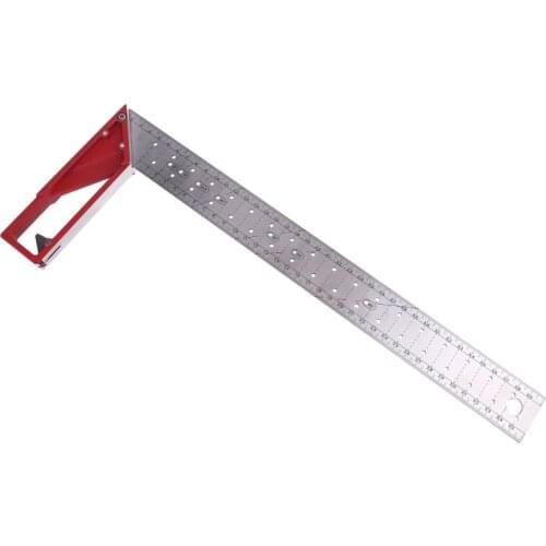 2021 New Woodworking L Square Ruler 40cm Stainless Steel Right Angle 45/90° Triangle Rule