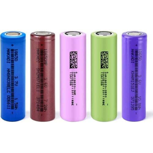 Lithium 18650 Battery 3.7V 1500mah 2000mah 2600mah 2900mah 3000mah HIgh Rate Lithium ion Rechargeable Batteries For Scooter