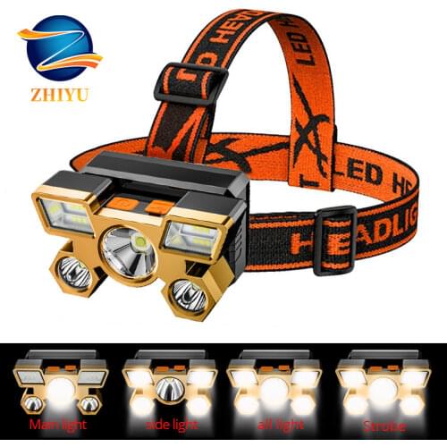 350LM COB LED Headlamp Waterproof USB Rechargeable Head Light Portable Headlight Torch for Outdoor Night Fishing Hiking Lighting