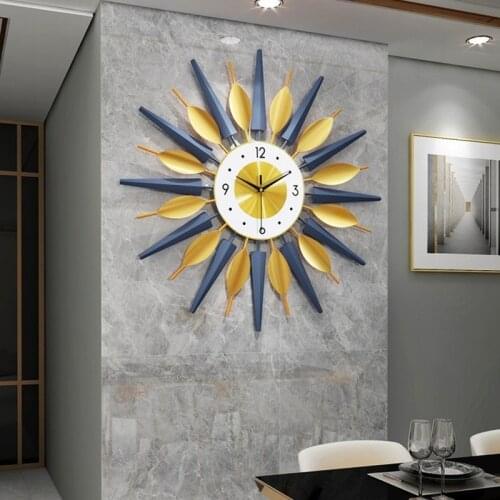 2021 new Nordic clock wall clock living room light luxury clock wall hanging creative home decoration simple wall clock
