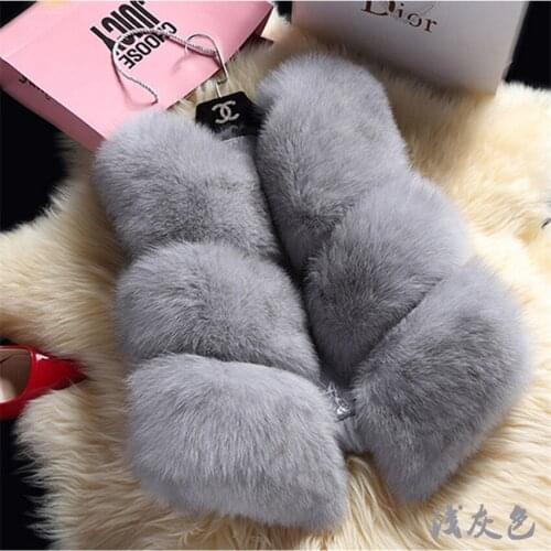 Newt Autumn Women Faux Fox Fur Vest Furry Short Fur Vest Slim Womens Fake Fur Vest Female Winter Coat Big Size Faux Fur WZ066